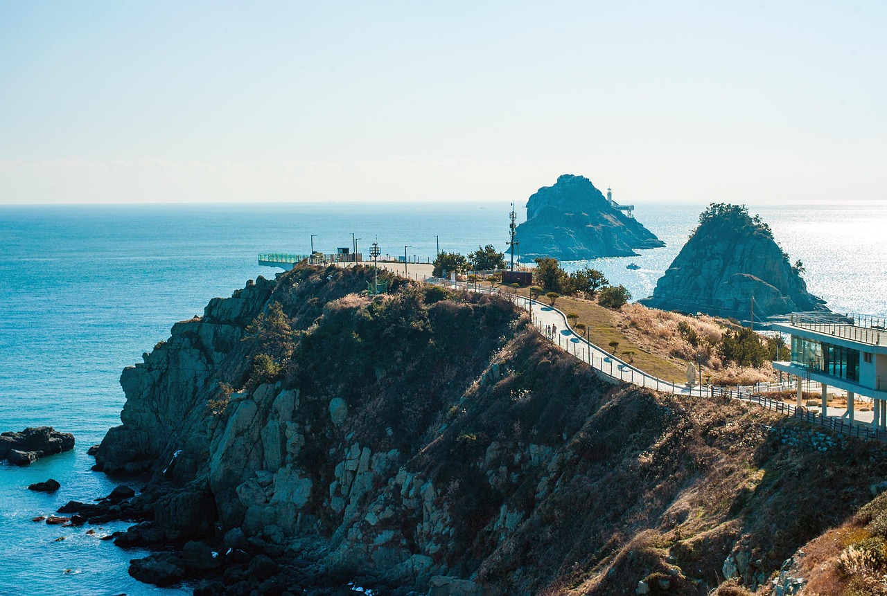 Skywalk over the sea in Busan